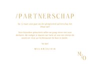 Typografische uitnodiging geregistreerd partnerschap goud 3