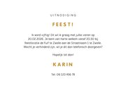 Uitnodiging 50 feest folieballon met confetti aanpasbaar 3