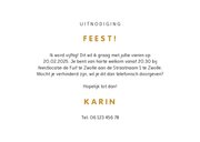 Uitnodiging 50 feest folieballon met confetti aanpasbaar 3