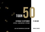 Uitnodiging 50ste verjaardag met foto en confetti 3