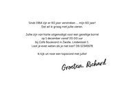 Uitnodiging 60ste verjaardag 1964 met foto 3