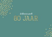 Uitnodiging 80 jaar stijlvol goud toen en nu 2