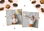 Uitnodiging bakfeestje brownies chocolade en confetti 2