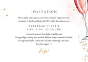 Uitnodiging Bridal Shower watercolour pink champagne goud 3