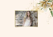 Uitnodiging bruidsmeisje witte lelies met goudfolie 2