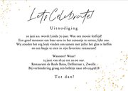 Uitnodiging feestje 70 jaar ballonnen foto slingers confetti 3