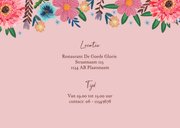 Uitnodiging feestje 90 bloemen botanisch lente 2