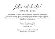 Uitnodiging feestje ballonnen blauw goud foto 25 jaar 3