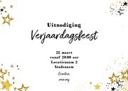 Uitnodiging feestje moderne feestelijke kaart sterren 3