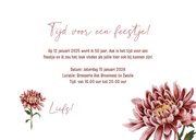 Uitnodiging feestje verjaardag 50 jaar met bloemen 3