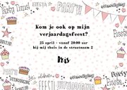 Uitnodiging handlettering trendy kaart met foto en banner 3