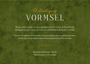 Uitnodiging heilig vormsel waterverf goud groen fotocollage 3