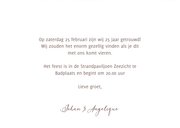 Uitnodiging huwelijksjubileum met stijlvol 25 jaar getal 3