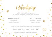 Uitnodiging jubileum 25 jaar getrouwd met goud en confetti 3