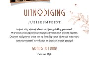 Uitnodiging jubileum save the date koperen huwelijk foto 3