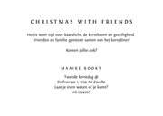 Uitnodiging kerstdiner stijlvol goud met sterren 3
