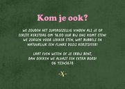 Uitnodiging kerstdiner streepjes hip hartjes goud 3