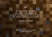 Uitnodiging kinderfeestje Minecraft 3