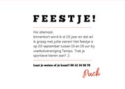 Uitnodiging kinderfeestje voetbal rode kleur aanpasbaar 3