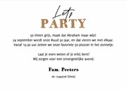 Uitnodiging kraft VIP ticket foto confetti entree 3