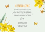 Uitnodiging lentefeest lente bloemen narcissen vlinders 3