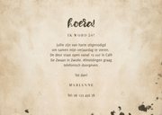 Uitnodiging 'let's party' vintage met foto's en leeftijd 3