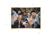 Uitnodiging nieuwjaarsborrel champagne oliebollen sterren 2