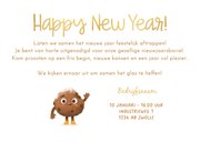 Uitnodiging nieuwjaarsborrel champagne oliebollen sterren 3