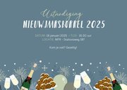 Uitnodiging nieuwjaarsborrel oliebollen en champagne  3