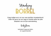 Uitnodiging nieuwjaarsborrel ticket VIP oliebollen champagne 3