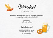 Uitnodiging oktoberfest hout foto bier worst pretzel 3