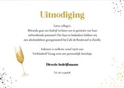 Uitnodiging pensioenfeest unisex foto lampjes spetters 3