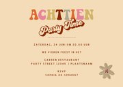 Uitnodiging retro feestje achttien jaar 3