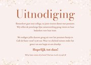 Uitnodiging roze waterverf pensioenfeest met confetti 3