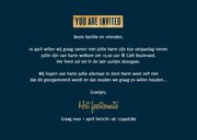 Uitnodiging ticket 65 jaar man bier slingers goud foto 3