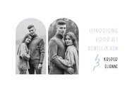 Uitnodiging trouwkaart winter wedding ticket blauw 2
