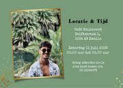 Uitnodiging verjaardag 20 ballonnen watercolor foto goud 2