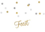 Uitnodiging verjaardag confetti krijtbord foto's 2