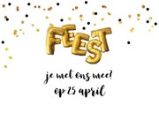 Uitnodiging verjaardag feest ballonnen 2