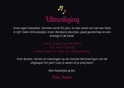 Uitnodiging verjaardag platenspeler vinyl lp foto roze 3