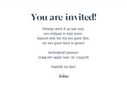 Uitnodiging verjaardagsfeest 40 jaar goud foto stijlvol 3