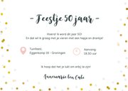 Uitnodiging verjaardagsfeest confetti fotocollage 3 foto's  3