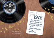 Uitnodiging verjaardagskaart platenspeler vinyl lp foto 2