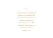 Uitnodiging vormsel fotocollage goudlook met waterverf 3