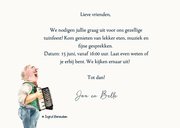 Uitnodigingskaart feestje met muzikanten 3