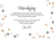 Uitnodigingskaart feestje verjaardag confetti koper 3