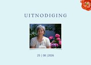 Uitnodigingskaart pensioen veldbloemen 2