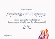 Uitnodigingskaart wat een gezellig tuinfeest 3