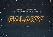 Vaderdag Sci-fi fotocollage kaart- best dad in the galaxy 3