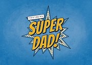 Vaderdagkaart met foto's you're my SUPER DAD in comic stijl 2